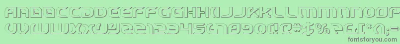 StarfighterCadet3D Font – Gray Fonts on Green Background
