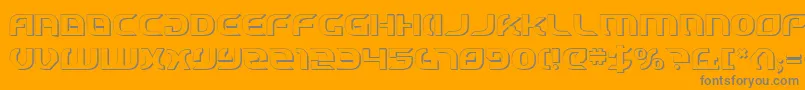 StarfighterCadet3D Font – Gray Fonts on Orange Background