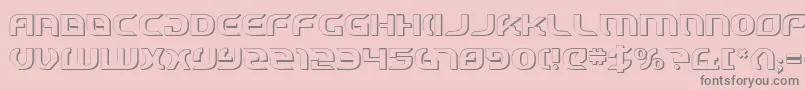 StarfighterCadet3D Font – Gray Fonts on Pink Background