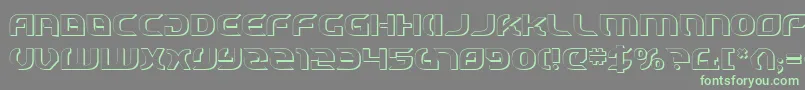 Шрифт StarfighterCadet3D – зелёные шрифты на сером фоне
