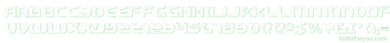 StarfighterCadet3D Font – Green Fonts on White Background