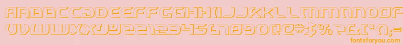 StarfighterCadet3D Font – Orange Fonts on Pink Background