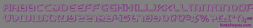 StarfighterCadet3D Font – Purple Fonts on Gray Background