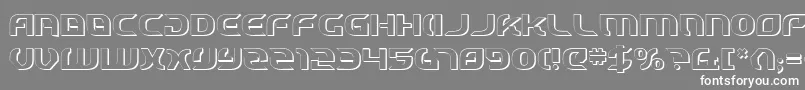 StarfighterCadet3D Font – White Fonts on Gray Background