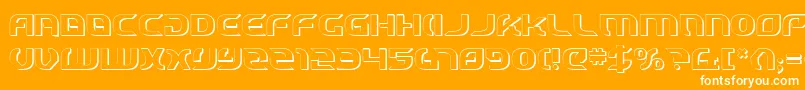 StarfighterCadet3D Font – White Fonts on Orange Background
