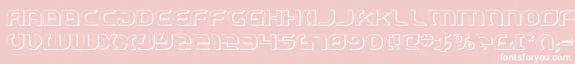 StarfighterCadet3D Font – White Fonts on Pink Background