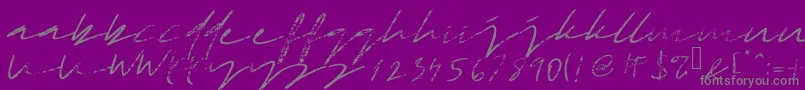 Fastfood Brush-Schriftart – Graue Schriften auf violettem Hintergrund