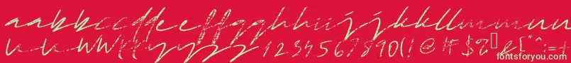 Fonte Fastfood Brush – fontes verdes em um fundo vermelho