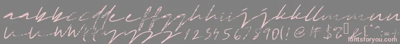 Fonte Fastfood Brush – fontes rosa em um fundo cinza