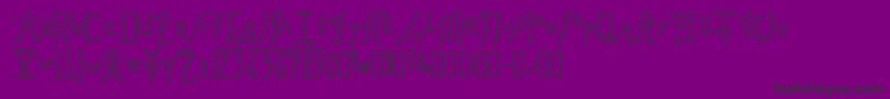 FastMonkInkOutline Regular Font – Black Fonts on Purple Background