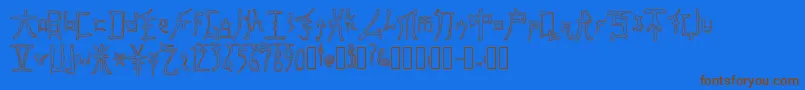 FastMonkInkOutline Regular Font – Brown Fonts on Blue Background