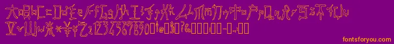 FastMonkInkOutline Regular Font – Orange Fonts on Purple Background