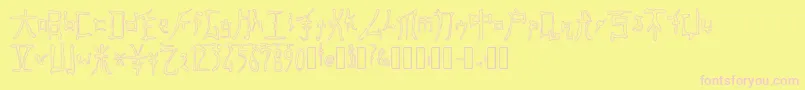 FastMonkInkOutline Regular Font – Pink Fonts on Yellow Background