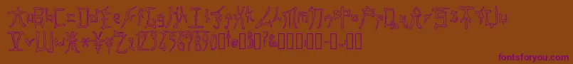 FastMonkInkOutline Regular Font – Purple Fonts on Brown Background
