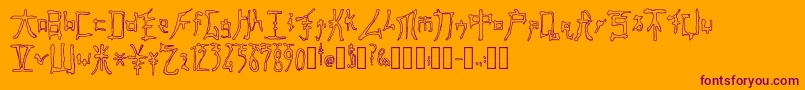 FastMonkInkOutline Regular Font – Purple Fonts on Orange Background