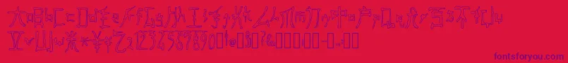FastMonkInkOutline Regular Font – Purple Fonts on Red Background