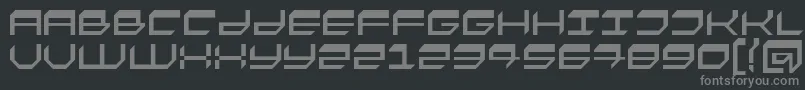 FASTO   -fontti – harmaat kirjasimet mustalla taustalla