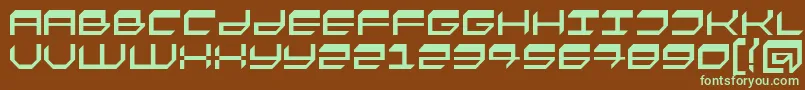 Шрифт FASTO    – зелёные шрифты на коричневом фоне