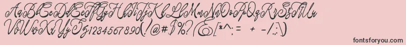 Fastter Font – Black Fonts on Pink Background