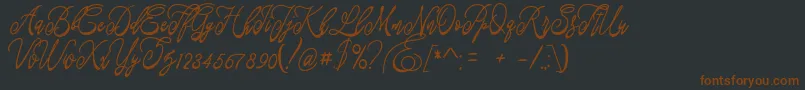 Fastter-fontti – ruskeat fontit mustalla taustalla