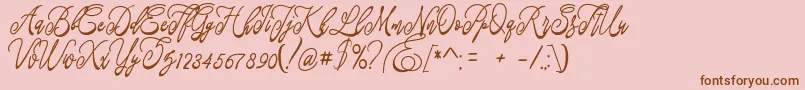 Fastter Font – Brown Fonts on Pink Background