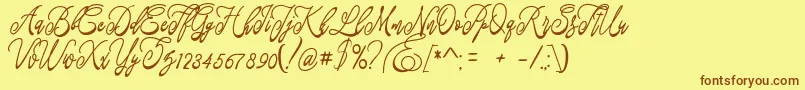 Fastter Font – Brown Fonts on Yellow Background