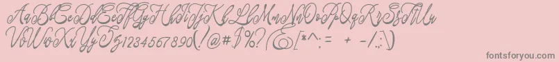 Fastter Font – Gray Fonts on Pink Background