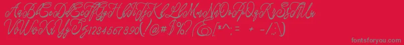 Fastter Font – Gray Fonts on Red Background