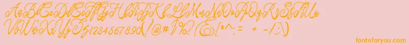 Fastter Font – Orange Fonts on Pink Background