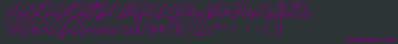Fastter Font – Purple Fonts on Black Background