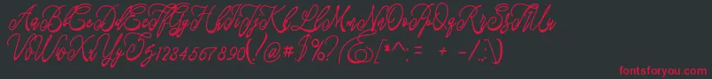 Fastter Font – Red Fonts on Black Background