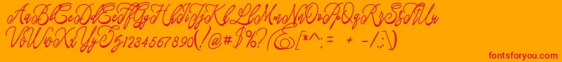 Fastter Font – Red Fonts on Orange Background
