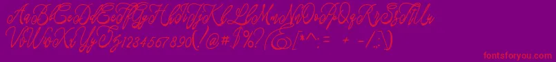 Fastter Font – Red Fonts on Purple Background