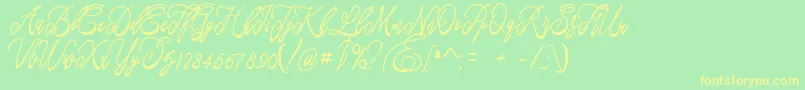 Fastter Font – Yellow Fonts on Green Background