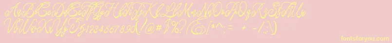 Fastter Font – Yellow Fonts on Pink Background