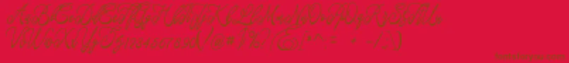 Fastter Font – Brown Fonts on Red Background