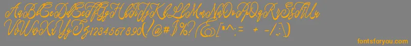 Fastter Font – Orange Fonts on Gray Background