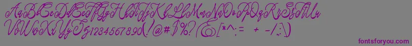 Weitere Informationen zur Fastter-Schriftart Fastter-Schriftart – Violette Schriften auf grauem Hintergrund