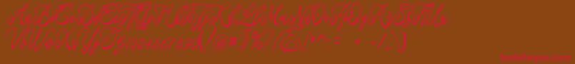 Fastter Font – Red Fonts on Brown Background