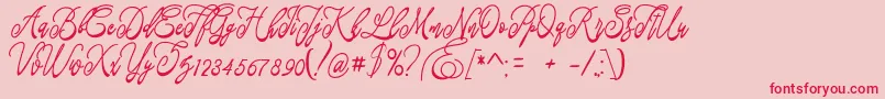 Weitere Informationen zur Fastter-Schriftart Fastter-Schriftart – Rote Schriften auf rosa Hintergrund