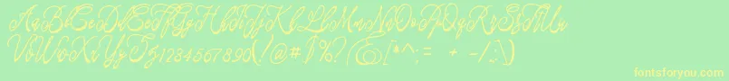 Fastter Font – Yellow Fonts on Green Background