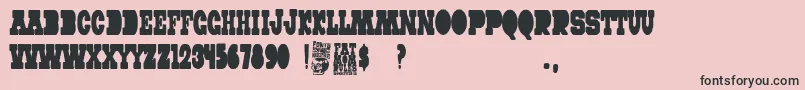 Fat Mom Rules Font – Black Fonts on Pink Background