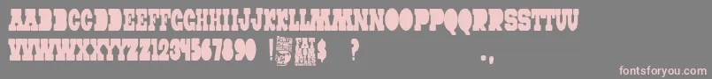 フォントFat Mom Rules – 灰色の背景にピンクのフォント