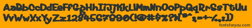 fat Font – Black Fonts on Orange Background