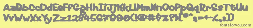 fat-Schriftart – Graue Schriften auf gelbem Hintergrund