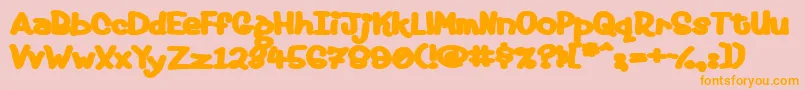 fat Font – Orange Fonts on Pink Background