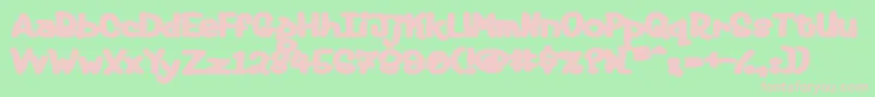 fat Font – Pink Fonts on Green Background