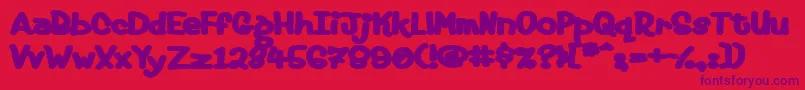 fat Font – Purple Fonts on Red Background