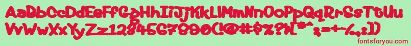 fat Font – Red Fonts on Green Background