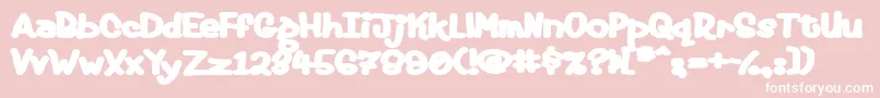 fat Font – White Fonts on Pink Background